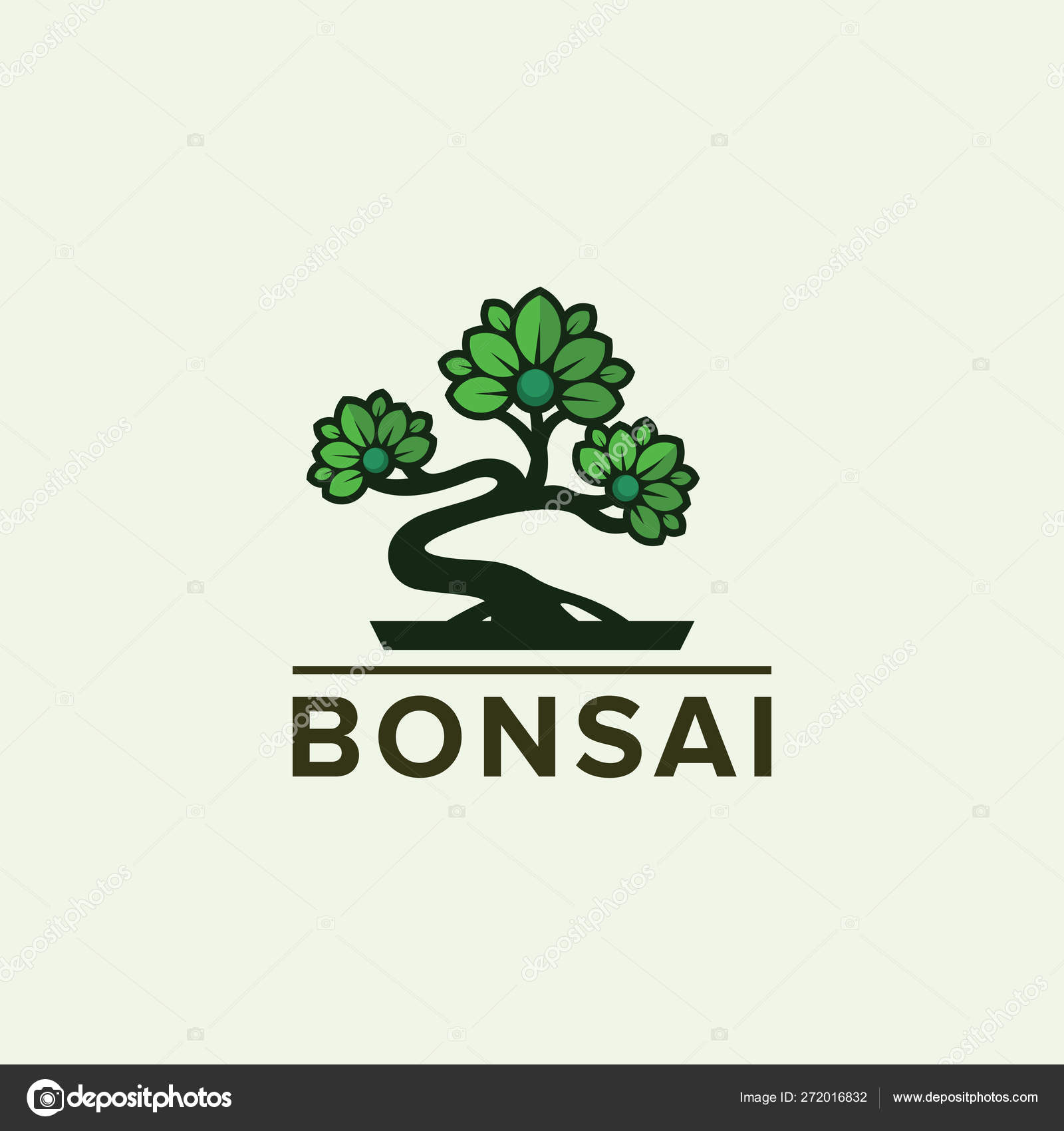Bonsai Logo Template Tree Icon Design Vector Stock Vector C Mouze Art 272016832