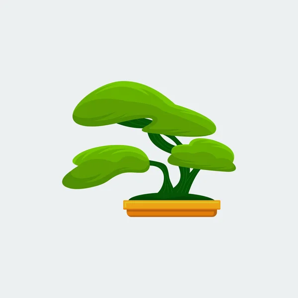 Μπονζάι Πρότυπο Λογότυπου Δέντρο Εικονίδιο Σχεδιασμού Διάνυσμα — Διανυσματικό Αρχείο