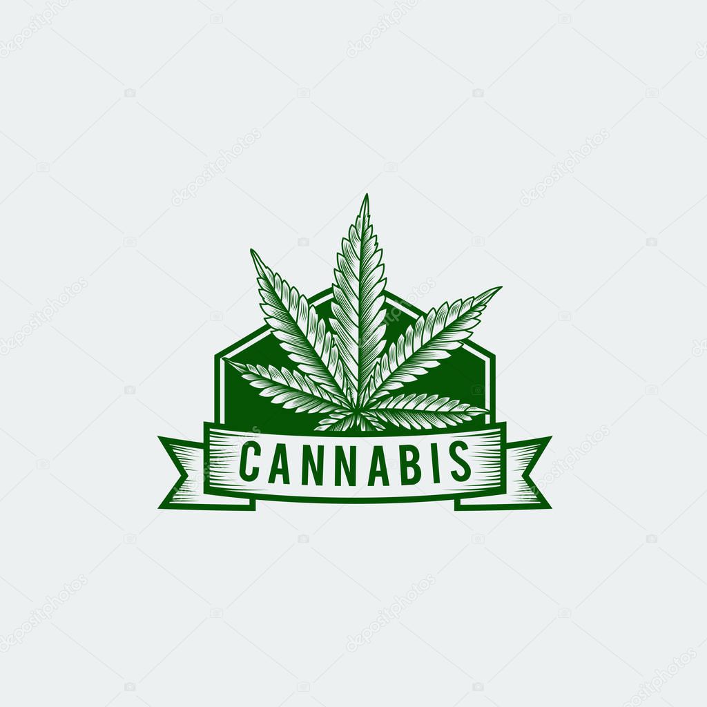 Cannabis logo design, cannabis logo, marijuana medical leaf icon symbol logo template vector illustration
