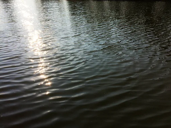 Altın Güneş Yol Doğa Nehri Üzerinde — Stok fotoğraf