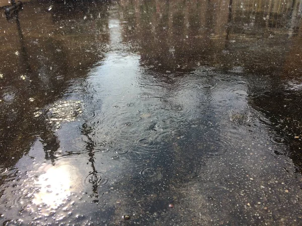 Caída Lluvia Suelo Temporada Lluvias — Foto de Stock