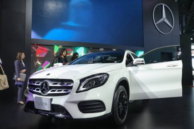 Nonthaburi, Tayland-31 Mart 2018 : Tayland Uluslararası Motor Expo 2018 Bangkok 39.Açılış Tabirleri