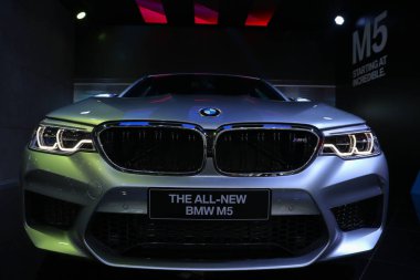 Nonthaburi, Tayland-31 Mart 2018 : Tayland Uluslararası Motor Expo 2018 Bangkok 39.Hediye Boot show Bmw
