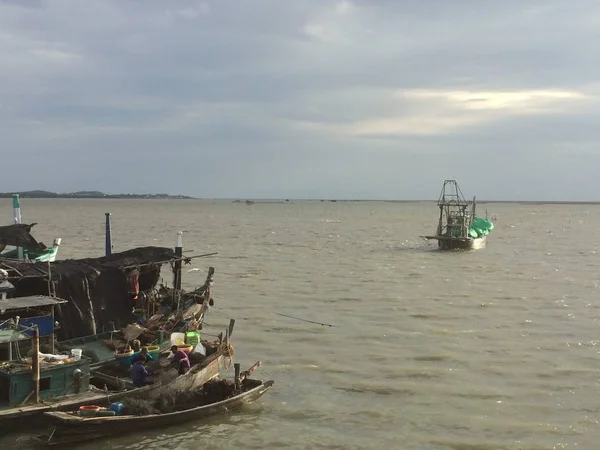 Barcos Pesca Mar Nascer Sol Pronto Para Pescar — Fotografia de Stock