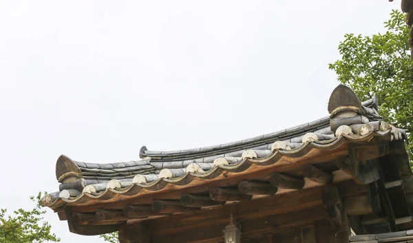 Corea Azulejos Del Techo Estilo Tradicional Arquitectura Tradicional Estilo Coreano — Foto de Stock