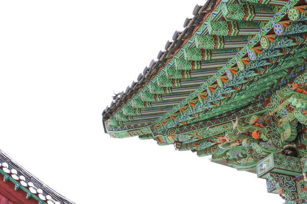 Κορέας Παραδοσιακό Στυλ Κεραμίδια Οροφής Παραδοσιακή Κορεάτικη Αρχιτεκτονική Στυλ Στο — Φωτογραφία Αρχείου