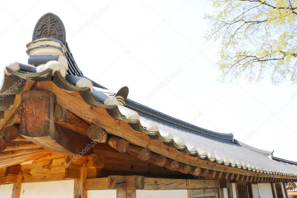 beautiful traditional building in Korea