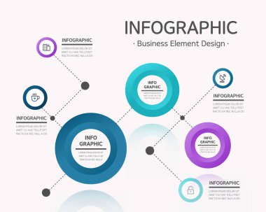 Infographic tasarım vektör ve pazarlama kutsal kişilerin resmi-ebilmek var olmak kullanılmış için iş akışı düzen