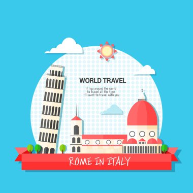 seyahat olay Tasarım, Landmark illüstrasyon Tasarım