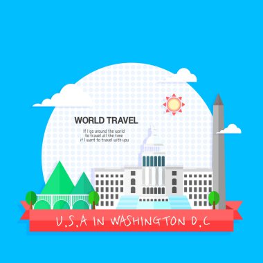 seyahat olay Tasarım, Landmark illüstrasyon Tasarım