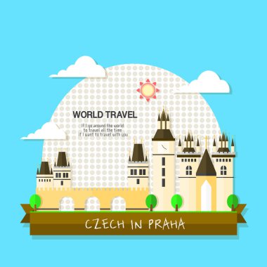 seyahat olay Tasarım, Landmark illüstrasyon Tasarım