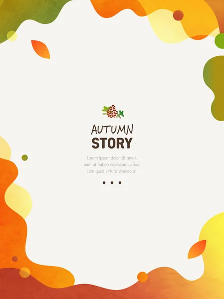 Sonbahar çerçeve şablonu tasarımı