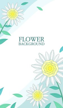 Güzel Çiçek çerçeve illüstrasyon