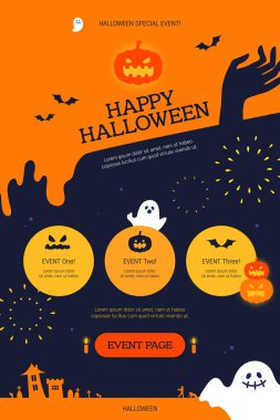 Cadılar Bayramı olay şablonu pop-up