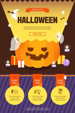 Cadılar Bayramı olay şablonu pop-up