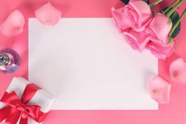 Güzel pembe gül beyaz arka plan izole