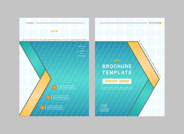 Folheto Negócios Gradiente Com Design Geométrico —  Vetores de Stock