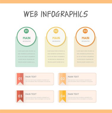 Sunum işi bilgisel şablon Vektör illüstrasyonuName