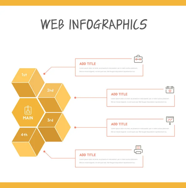 Prezentace Obchodní Infografická Šablona Vektorová Ilustrace — Stockový vektor