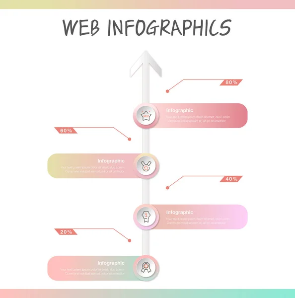 Prezentace Obchodní Infografická Šablona Vektorová Ilustrace — Stockový vektor