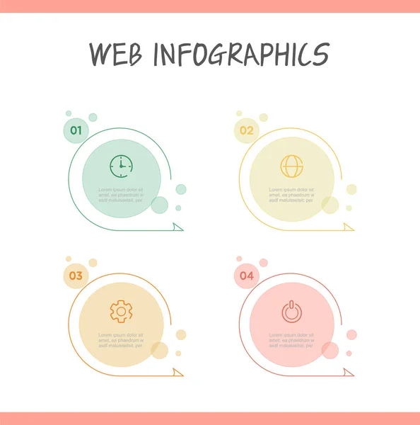 Prezentace Obchodní Infografická Šablona Vektorová Ilustrace — Stockový vektor