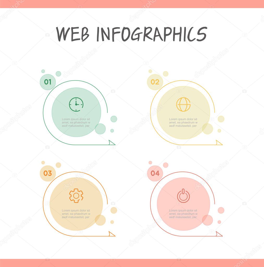 Presentation business infographic template Vector illustration