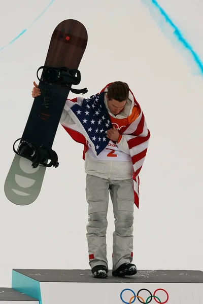 Pyeongchang Corea Del Sur Febrero 2018 Campeón Olímpico Shaun White — Foto de Stock