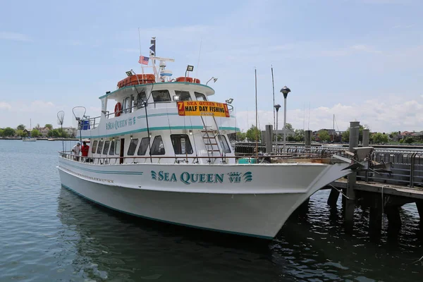 Brooklyn New York Maj 2018 Fisherman Båt Sheepshead Bay Marina — Stockfoto