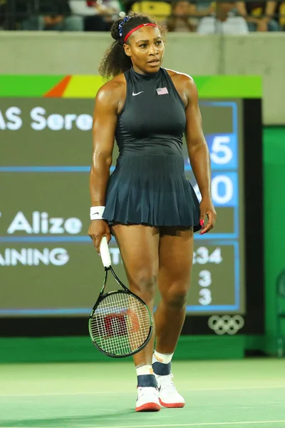 Rio Janeiro Brezilya Ağustos 2016 Olimpiyat Şampiyonu Serena Williams Amerika — Stok fotoğraf