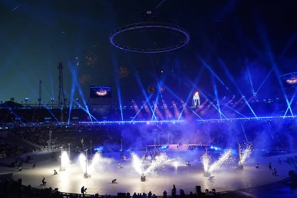 Pyeongchang Coréia Sul Fevereiro 2018 Cerimônia Abertura Dos Jogos Olímpicos — Fotografia de Stock