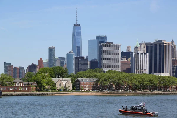 Nova Iorque Maio 2018 Pequeno Barco Resposta Guarda Costeira Dos — Fotografia de Stock