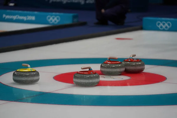 Gangneung South Korea February 2018 Gangneung Curling Center Mixed Doubles — Stock Photo, Image