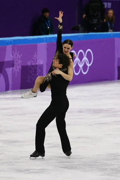 대한민국 2018 올림픽 챔피언 캐나다의 이벤트 아이스 2018 올림픽에서 — 스톡 사진