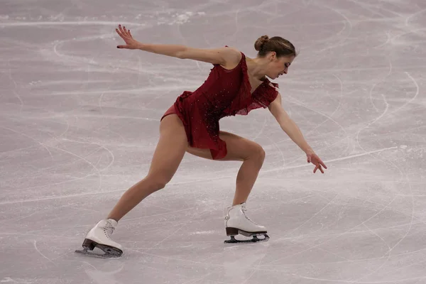 대한민국 2018 이탈리아의 캐롤라이나 Kostner 이벤트 스케이트 프로그램에서 2018 올림픽에서 — 스톡 사진