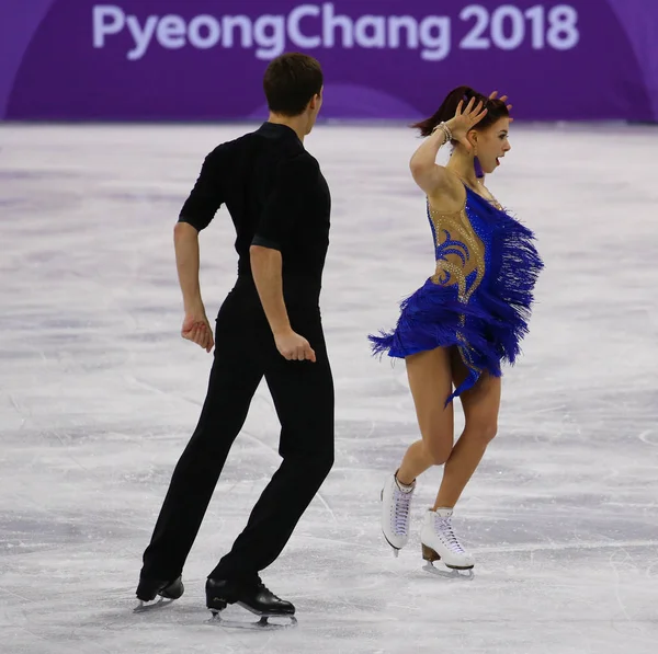 Gangneung Corée Sud Février 2018 Ekaterina Bobrova Dmitri Soloviev Athlète — Photo