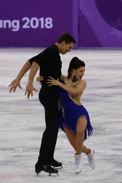 Gangneung Південна Корея Лютого 2018 Катерина Bobrova Дмитро Соловйова Олімпійська — стокове фото