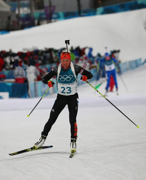 Pyeongchang Güney Kore Şubat 2018 Laura Dahlmeier Almanya Nın Rekabet — Stok fotoğraf