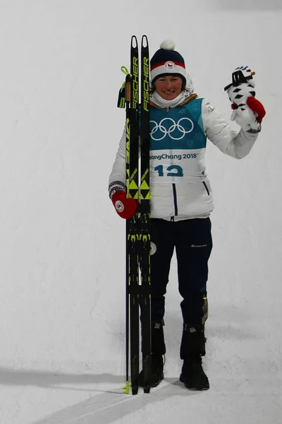 Pyeongchang Corée Sud Février 2018 Médaillée Bronze Veronika Vitkova République — Photo