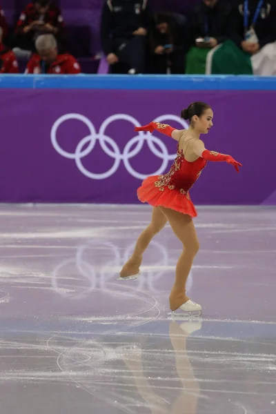 대한민국 2018 올림픽 챔피언 Zagitova 러시아에서 올림픽 선수의 수행에 이벤트 — 스톡 사진