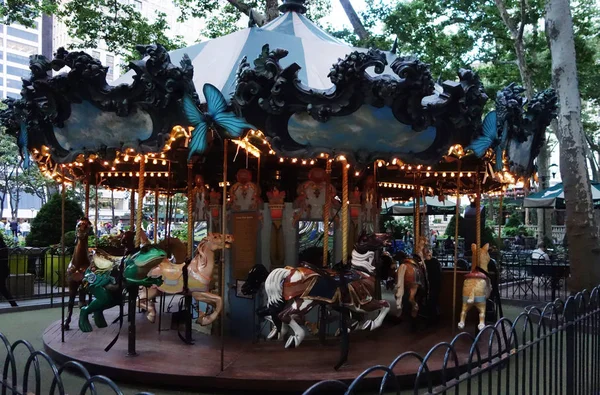 New York Juin 2018 Carousel Bryant Park Midtown Manhattan Carrousel — Photo