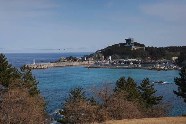 Samcheok Südkorea Februar 2018 Samcheok Marine Cable Car Janghohang Port — Stockfoto