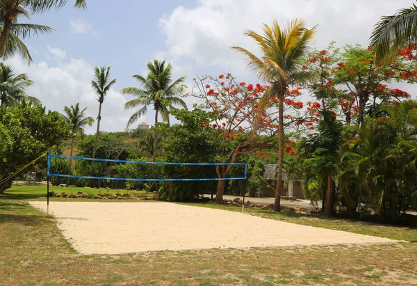 圣约翰 安提瓜 2018年6月13日 安提瓜湾度假村沙滩排球场 — 图库照片