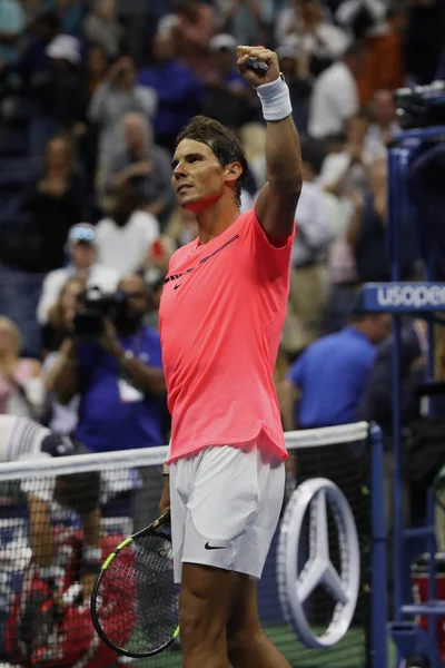 New York Augusti 2017 Grand Slam Mästare Rafael Nadal Spanien — Stockfoto