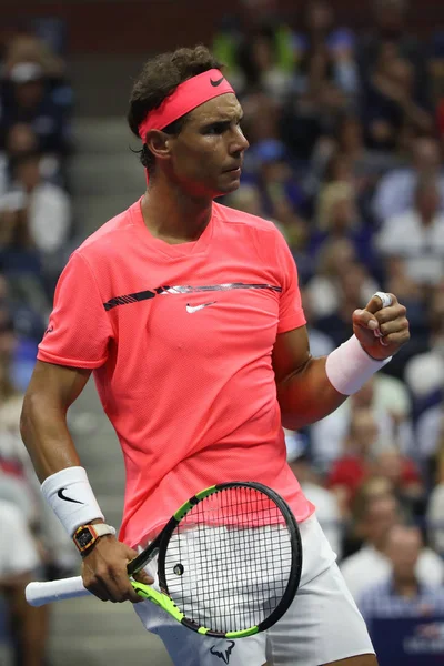 New York Augusti 2017 Grand Slam Mästare Rafael Nadal Spanien — Stockfoto