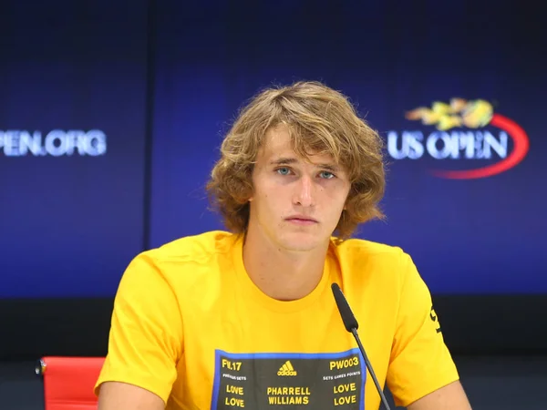 New York Augustus 2017 Professionele Tennisspeelster Alexander Zverev Deutschlands Tijdens — Stockfoto