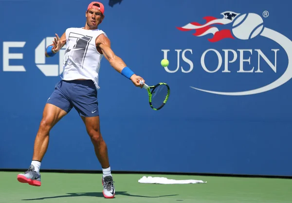 Nova Iorque Agosto 2017 Campeão Grand Slam Rafael Nadal Espanha — Fotografia de Stock