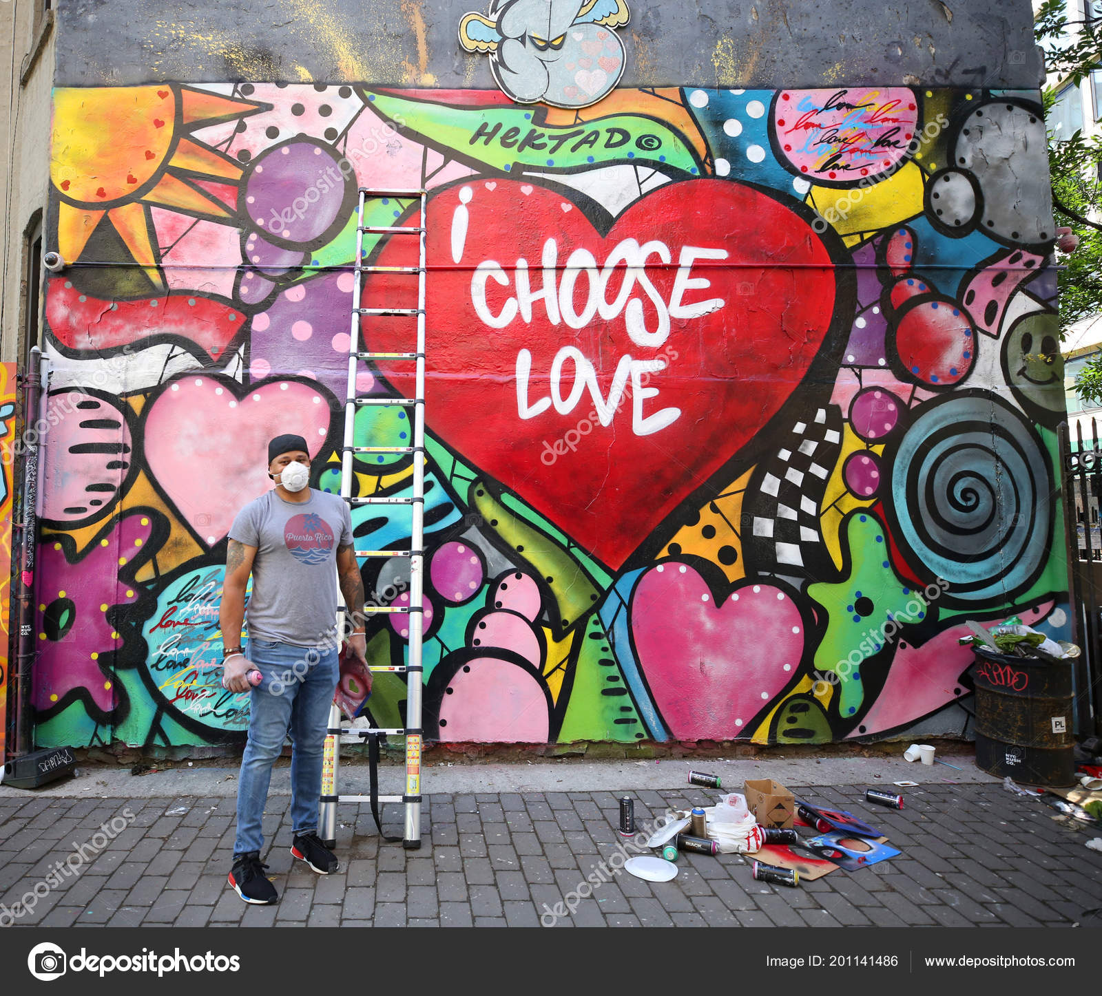 Street painting in new york