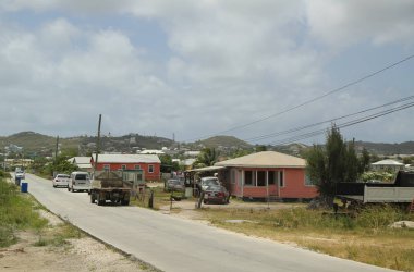 St. John'S, Antigua ve Barbuda - 14 Haziran 2018: başkent St. John's Antigua sokaklarında. St. Johns sermaye ve Antigua ve Barbuda Karayipler ada ülkesi anahtar bağlantı noktası.
