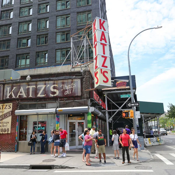 Nueva York Junio 2018 Historical Katz Delicatessen Est 1888 Famoso — Foto de Stock