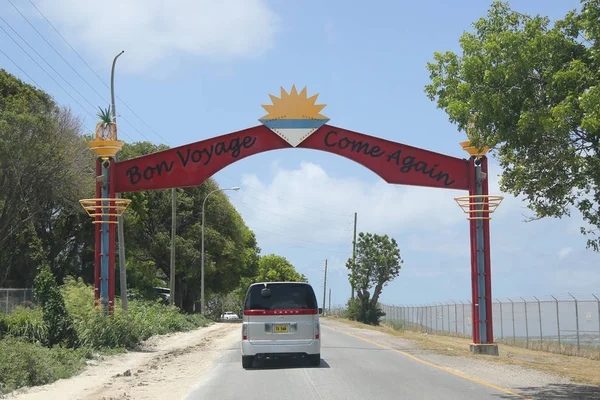 John Antigua Barbuda June 2018 Tanda Bon Voyage Come Again — Stok Foto